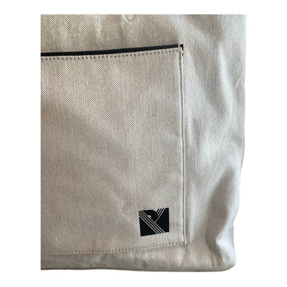 Reed Natural Canvas Tote Black and Yellow Abstract Daisies - Picture 3 of 5